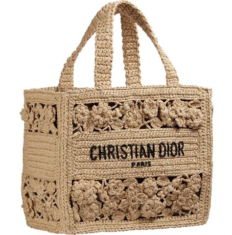 dior crochet bag|dior raffia bag.